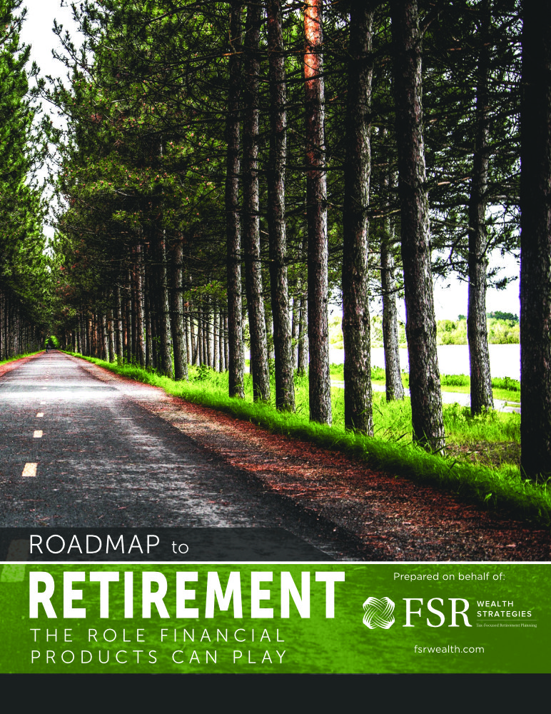 A road winding through a forest - Roadmap to Retirement whitepaper cover
