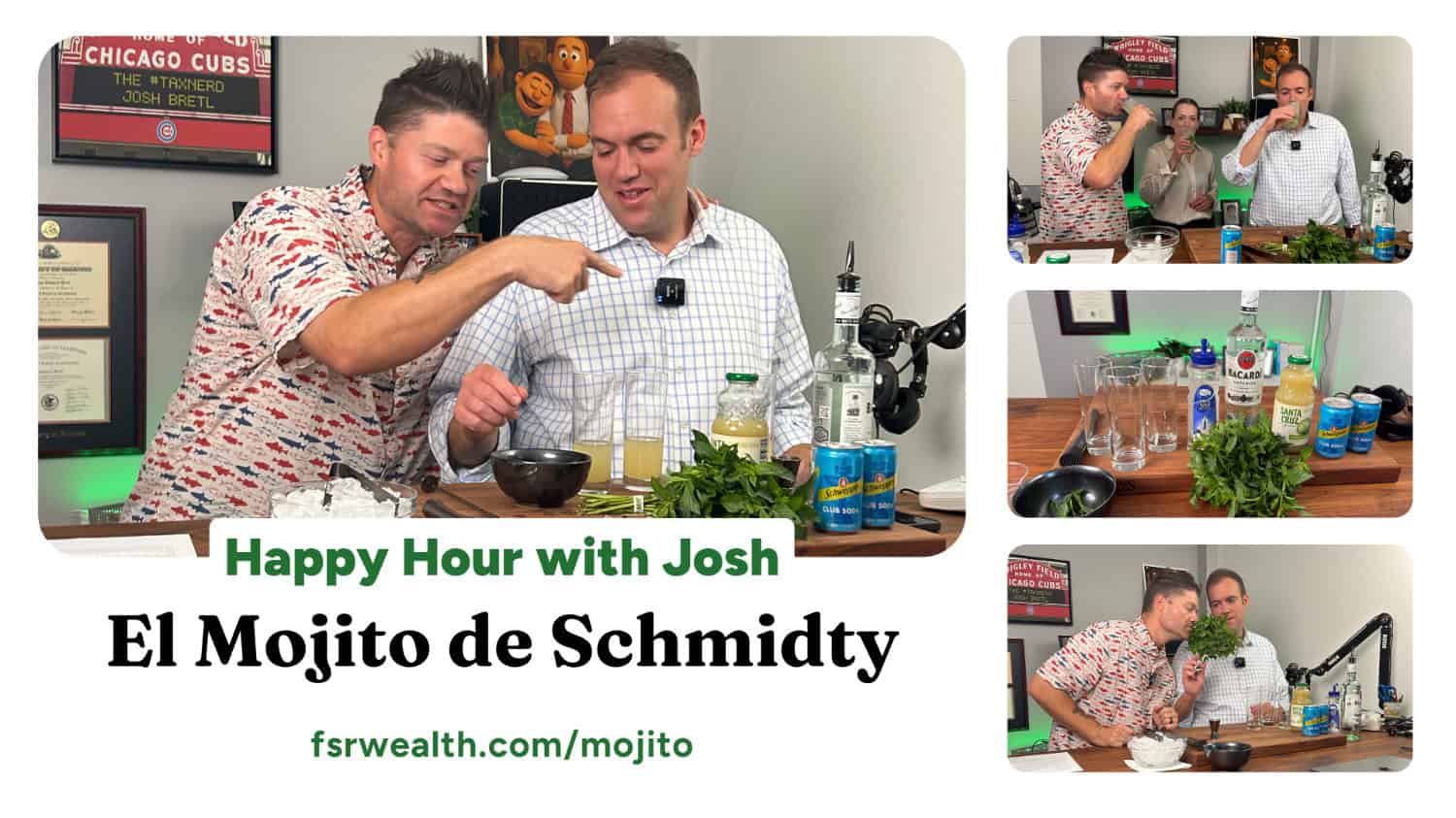 Dave and Josh making mojitos